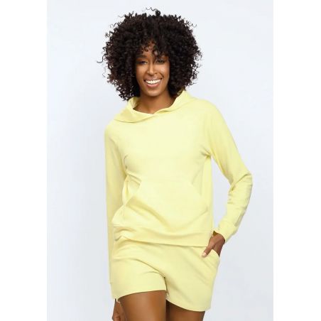 Pyjama femme en coton jaune KOKO - DKaren