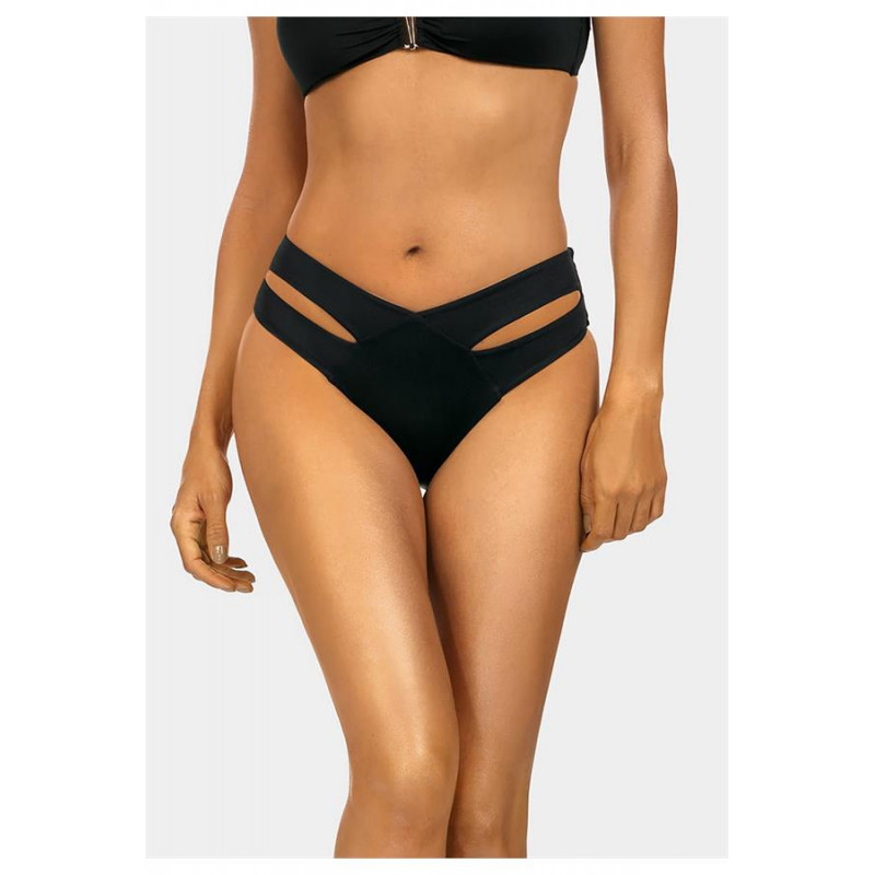 Maillots de bains femme : Culotte de maillots de bains FD-217 - Axami Lingerie couleur noir Taille (bas) XS