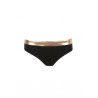 Maillot de bains femme : Culotte de maillots de bains noir et doré F-111 - Axami Lingerie couleur noir Taille (bas) S