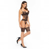 Lingerie sexy : Corset sexy noir Goldie - Beauty Nigth couleur noir Taille (bas) S/M