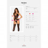 Corset sexy noir avec effet wetlook Norides - Obsessive Lingerie