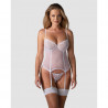 Lingerie sexy : Corset blanc transparent Alyssium - Obsessive Lingerie