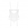 Lingerie sexy : Corset blanc transparent Alyssium - Obsessive Lingerie