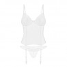 Lingerie sexy : Corset blanc transparent Alyssium - Obsessive Lingerie