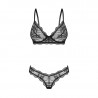 Ensemble sexy en dentelle noire Périsia 2 pièces - Obsessive Exquisite