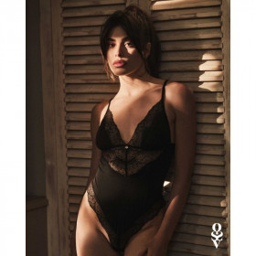 Body sexy femme de couleur noir "Lobellis" - Obsessive Lingerie