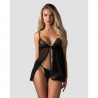 nuisette sexy noire babydoll Blomentis - Obsessive Lingerie