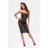 Mode sexy : Robe midi à lacets F301 Catalyst - Noir Handmade