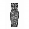 Mode sexy : Robe midi à lacets F301 Catalyst - Noir Handmade