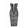 Mode sexy : Robe midi à lacets F301 Catalyst - Noir Handmade