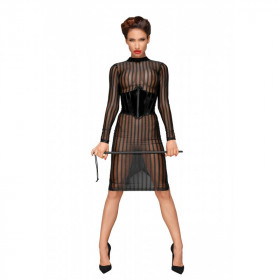 Mode sexy : Robe classique en tulle élastique F182 - Noir Handmade