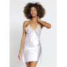 Nuisette sexy blanche en satin Adelaide par DKaren