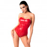 Corset Rouge Mysteria F355 - Noir Handmade
