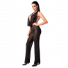Combinaison noire et transparente Luminara F350 - Noir Handmade