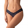 Lingerie ouverte : String bleu ouvert Nightly - Obsessive Lingerie