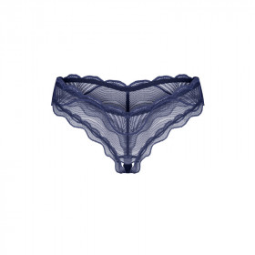 Lingerie ouverte : String bleu ouvert Nightly - Obsessive Lingerie