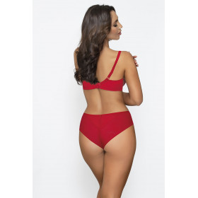Culotte brésilienne rouge en dentelle Candice - Pari Pari Lingerie