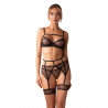 Lingerie sexy : Ensemble sexy noir et transparent Nuites - Obsessive Lingerie