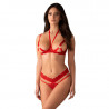 Lingerie sexy : Ensemble sexy rouge Cupide Désir - Obsessive Lingerie