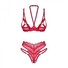 Lingerie sexy : Ensemble sexy rouge Cupide Désir - Obsessive Lingerie
