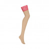 Bas et collants pour femme : Bas rouge pour porte-jarretelle Cupides - Obsessive Lingerie