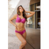 Lingerie féminine : Culotte rose pour femme V-10263 - Axami