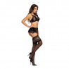 Ensemble sexy noir avec porte-jarretelle Fantasy - Beautynight