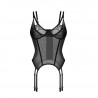 Guêpière Corset femme transparent noir Arrowel - Obsessive