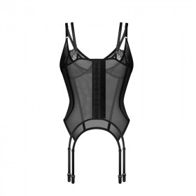 Guêpière Corset femme transparent noir Arrowel - Obsessive