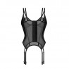 Guêpière Corset femme transparent noir Arrowel - Obsessive