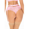 String en dentelle rose V-11038 - Axami