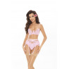 String en dentelle rose V-11038 - Axami