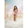 String en dentelle rose V-11038 - Axami