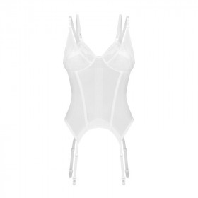 Guêpière transparente blanche Arrowel - Obsessive