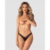 String sexy ouvert noir Arrowel - Obessive - Lingerie ouverte