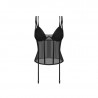 Corset noir femme Sibilie - Obsessive Lingerie