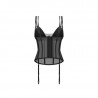 Corset noir femme Sibilie - Obsessive Lingerie
