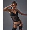 Corset noir femme Sibilie - Obsessive Lingerie