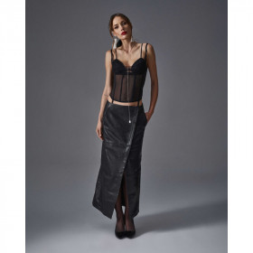Corset noir femme Sibilie - Obsessive Lingerie