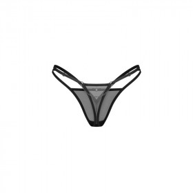 String sexy prémium noir et transparent femme - Sibilie Obsessive