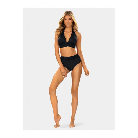 Maillots de bains femme : Culotte taille haute noire pour Bikini femme FD-166 - Axami