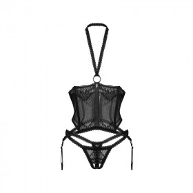 Corset sexy noir seins libres Alliane – Obsessive Lingerie | Jolie-dessous