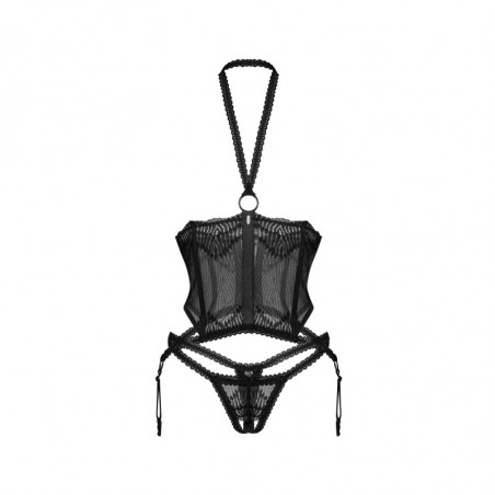 Corset sexy noir seins libres Alliane – Obsessive Lingerie | Jolie-dessous