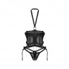 Corset sexy noir seins libres Alliane – Obsessive Lingerie | Jolie-dessous