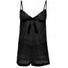 Nuisette noire Atena avec shorty – Dkaren | Lingerie sensuelle