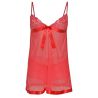 Nuisette rouge Atena avec shorty - Dkaren