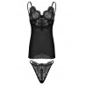 Nuisette noire transparente Jovita – Lingerie sexy DKaren | Jolie-Dessous