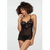Nuisette noire transparente Jovita – Lingerie sexy DKaren | Jolie-Dessous