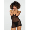 Nuisette Ivy noire transparente – Lingerie sexy DKaren | Jolie-Dessous
