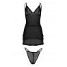 Nuisette Ivy noire transparente – Lingerie sexy DKaren | Jolie-Dessous